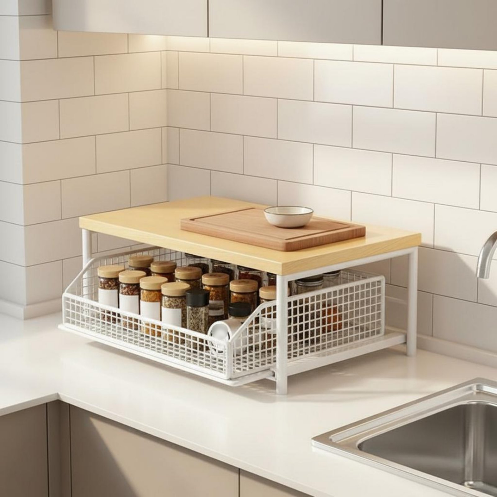 Prateleira de Cozinha de 2 Nív - Kitchen Appliances Usa avaliação e preço